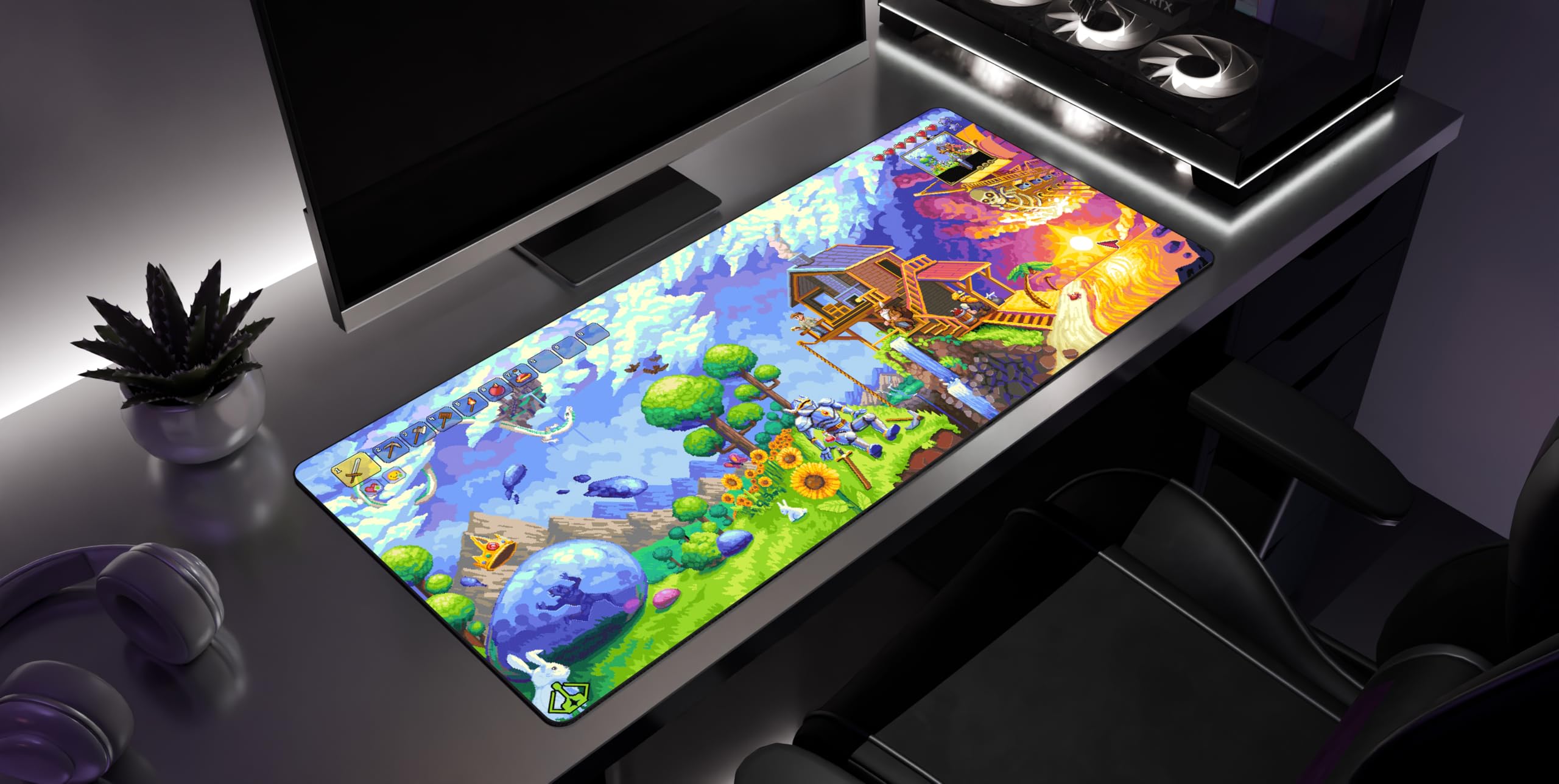 Starforge - Terraria - Beginnings Gaming Desk Mat – Large Extended